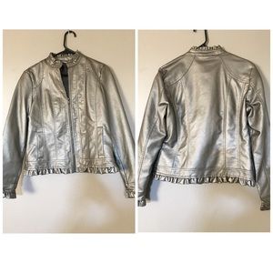 Pewter Faux Leather Jacket! ✨