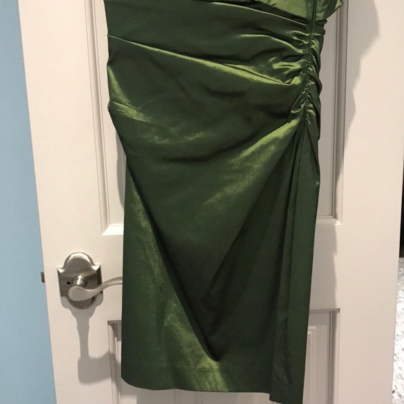 Kay Unger Green One Shoulder Dress - Picture 7 of 7