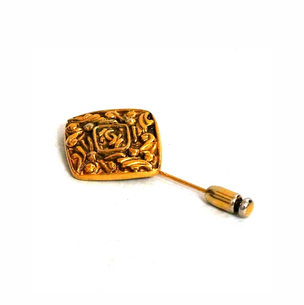 Authentic Chanel Brooch Gold Vintage Chanel Pin