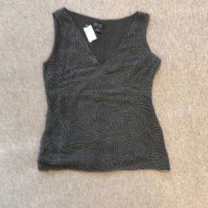  silk beaded grey Lafayette 148 silk top
