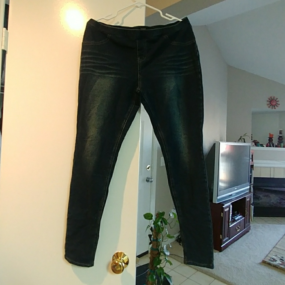 Large Dark-Wash Jeggings