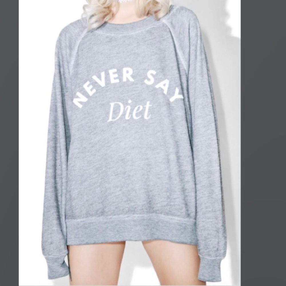 NWOT-Wildfox Never Say Diet Sommers Sweater