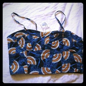 Forever 21 African Print Crop Top