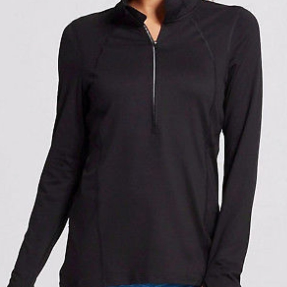 Champion | semi fitted black half zip jacket