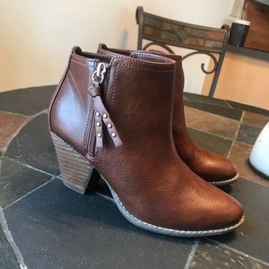 Brown Leather Booties