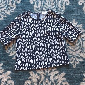 Navy and white Francesca’s blouse
