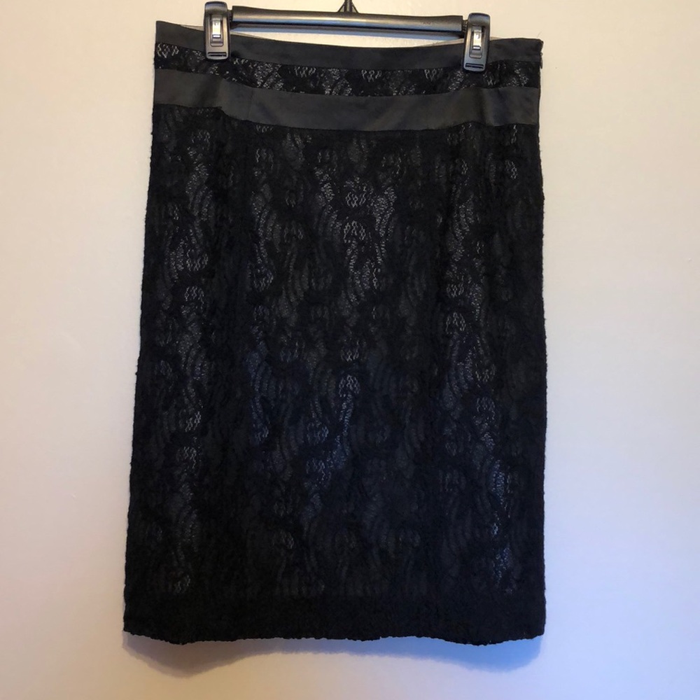 Worthington Black Lace Pencil Skirt