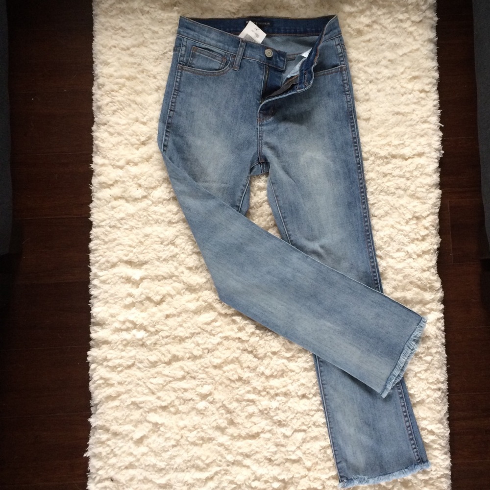 brandy melville raw hem jeans
