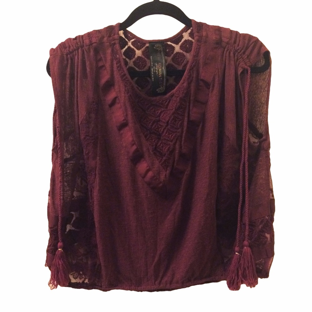 New Romantics / Free People burgundy box top