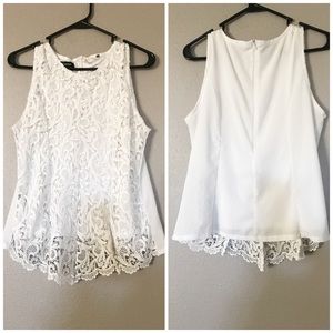 Tank Top with Lace Overlay! ✨