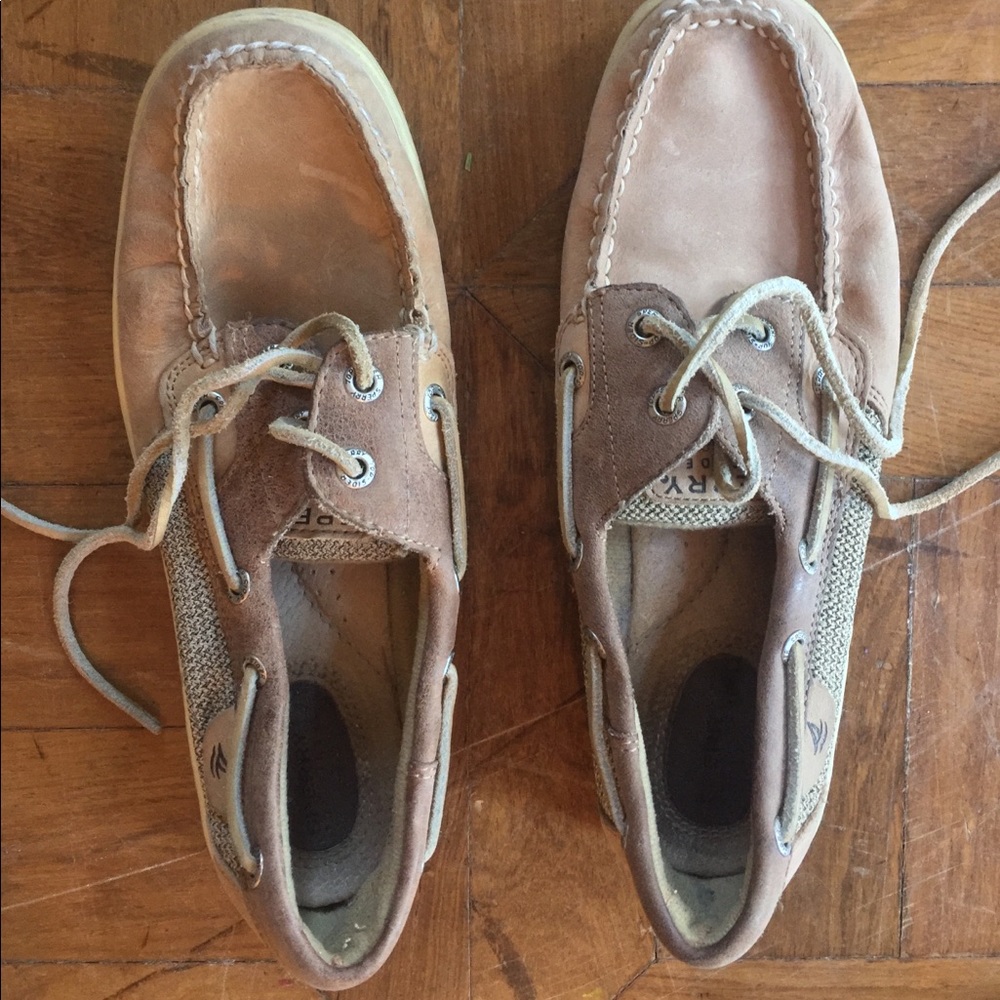Women’s bluefish boat shoe (linen/ oat)