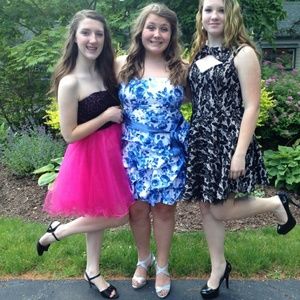 Hot pink short homecoming dress