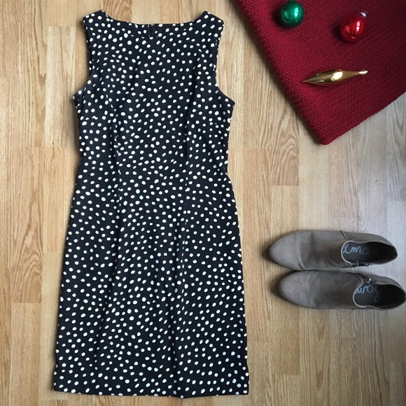 AGB Dresses & Skirts - SALE!! AGB black polka dot Dress petite size 4