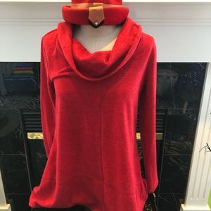 🔥SALE🔥Style & Co. Cowl Red Winter Escape NWT