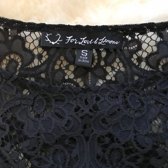 NWOT For Love and Lemons Vika lace crop top - Picture 5 of 7