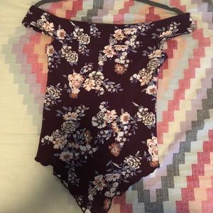 free people off the shoulder bodysuit