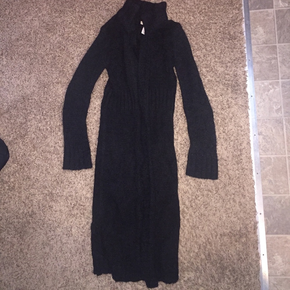 Free people long black sweater