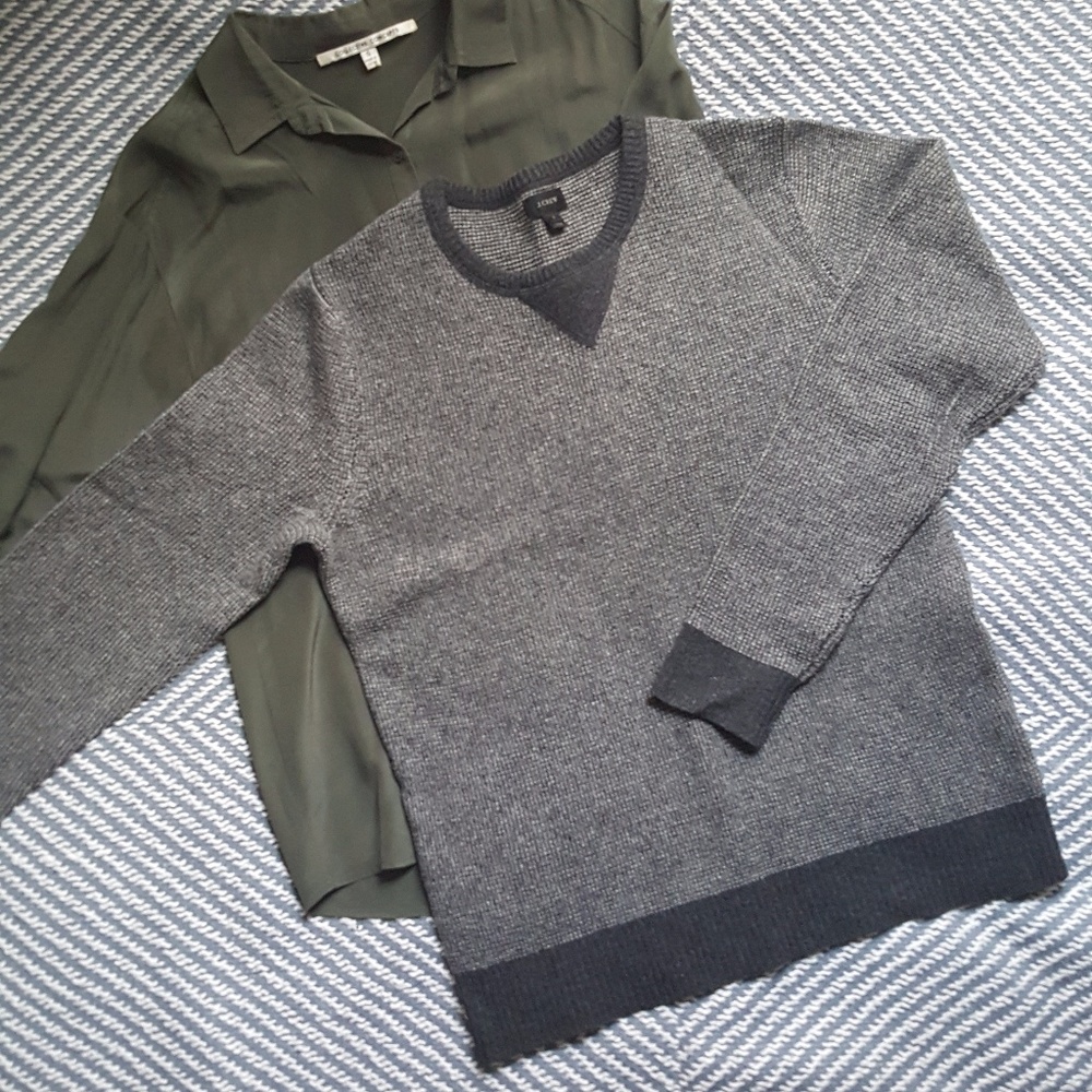 J.Crew Lambswool Mockneck Pullover Sweater
