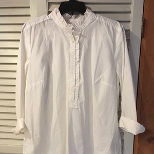 Ann Taylor Ruffle Utility Blouse