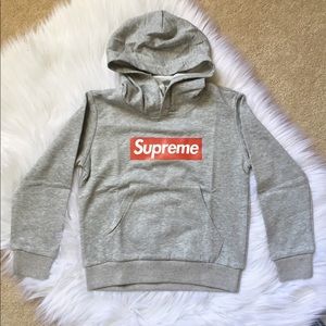 Grey Supreme Hoodie