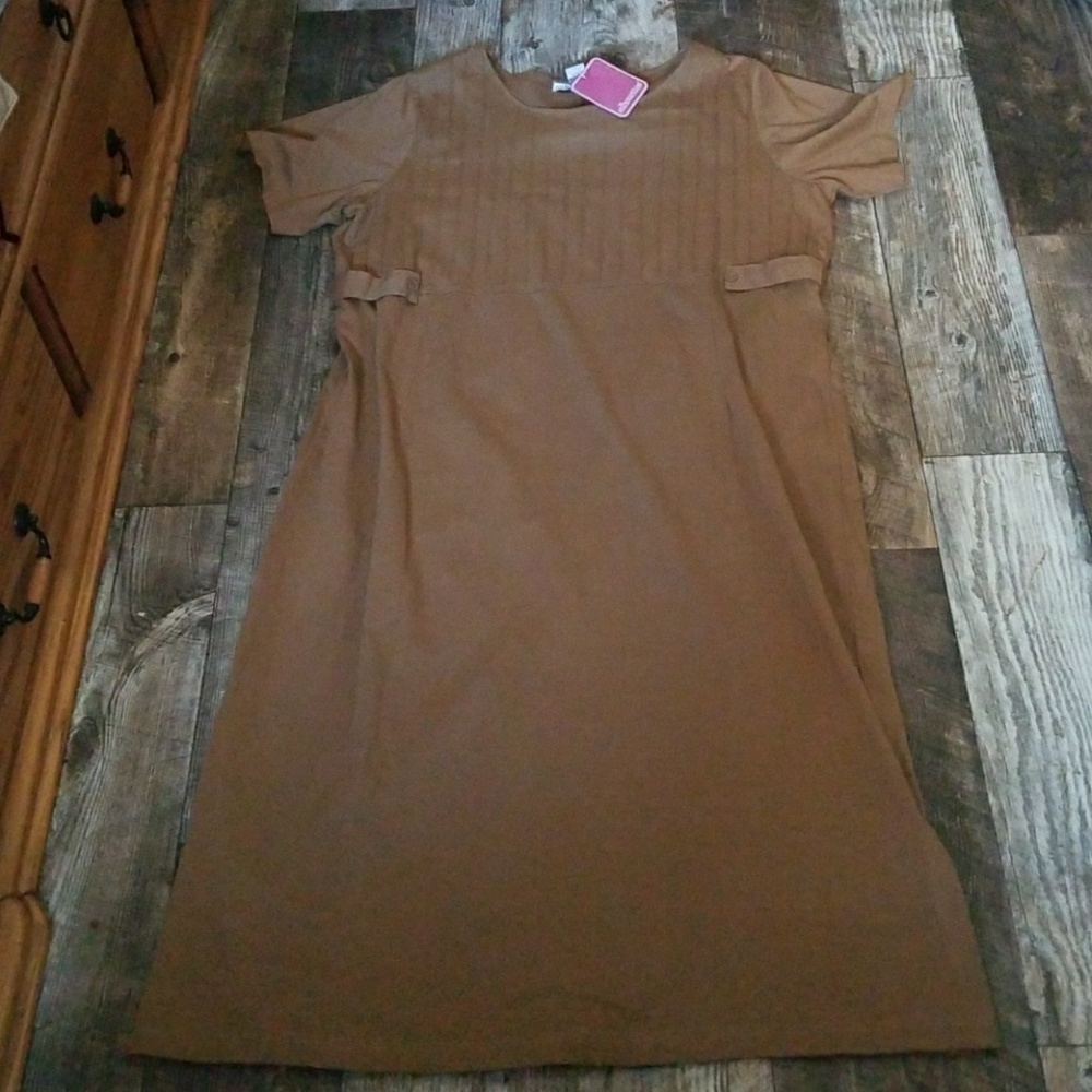 2XL Silhouettes Light Brown  Comfy Dress New XXL