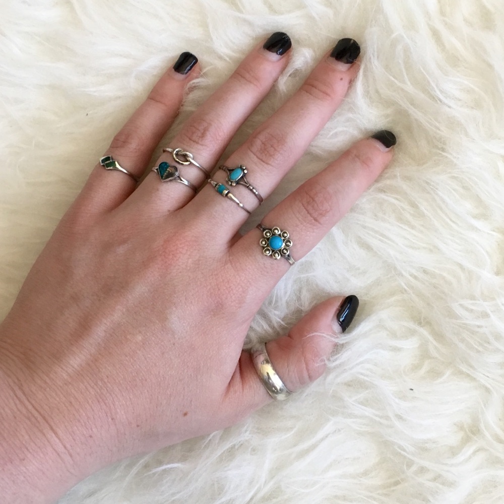 Vintage Sterling Silver Rings - Picture 3 of 4
