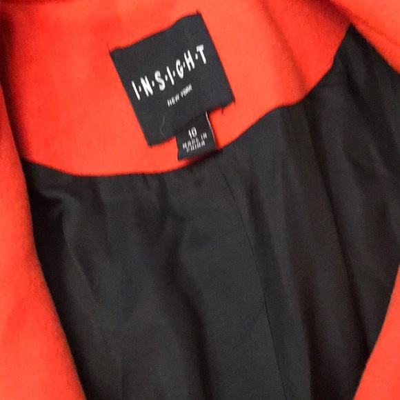 Gorgeous Orange Lined Coat - Picture 2 of 5