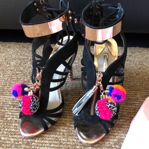 Sophia Webster 7.5 pompom heels