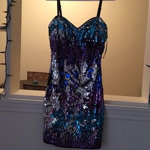 Beautiful multi-color mini dress