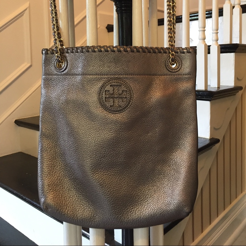 Tory Burch Marion Crossbody in Silver