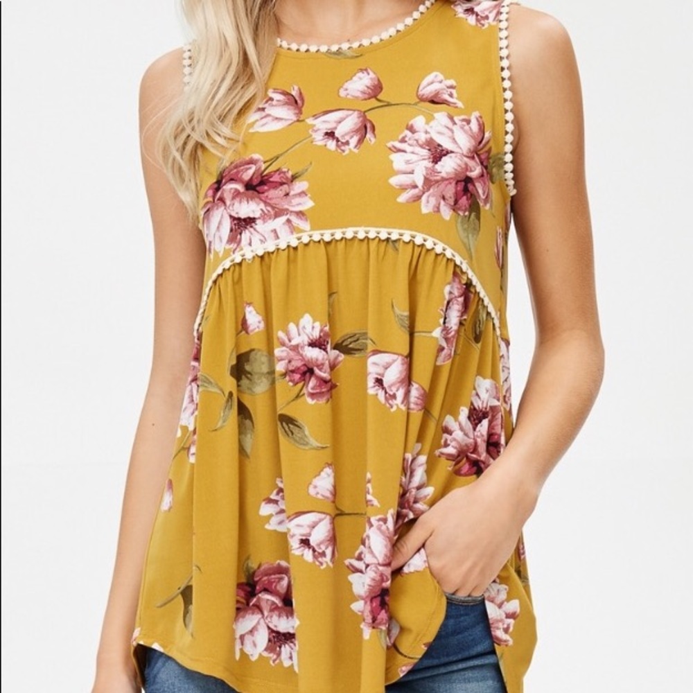Floral Tunic Tank - Picture 2 of 3