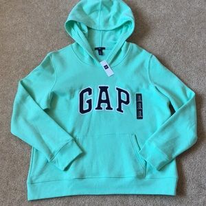 NWT Gap Hoodie women XL mint green/Navy Gap