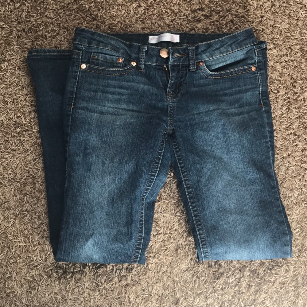 Woman’s blue jeans