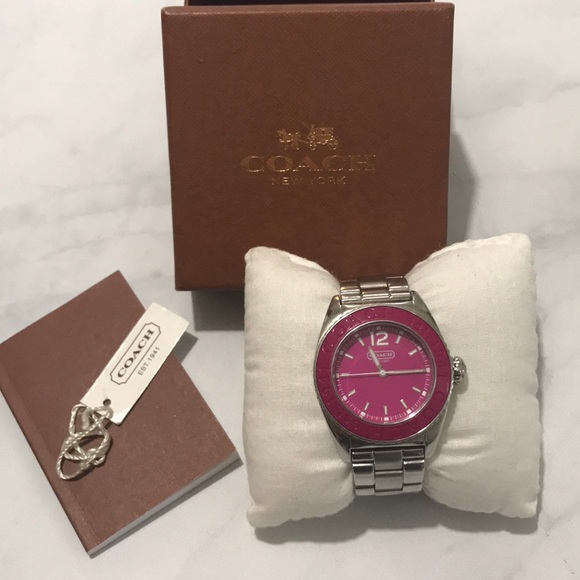 Coach Pink & Silver Boyfriend Watch main image 8