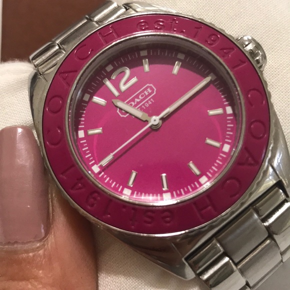 Coach Pink & Silver Boyfriend Watch main image 6