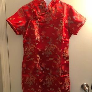 Red Chinese dress