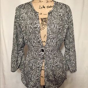 Cato zebra print blazer NWT