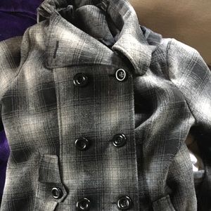 Plaid peacoat