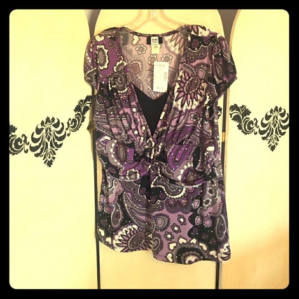 Purple short sleeve top