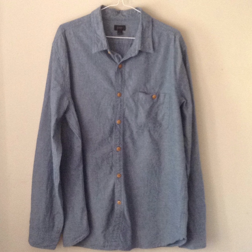 J.Crew men's chambray shirt size L