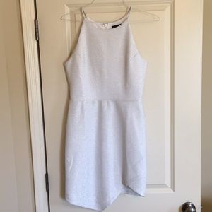 TOPSHOP Sparkly Silver Dress