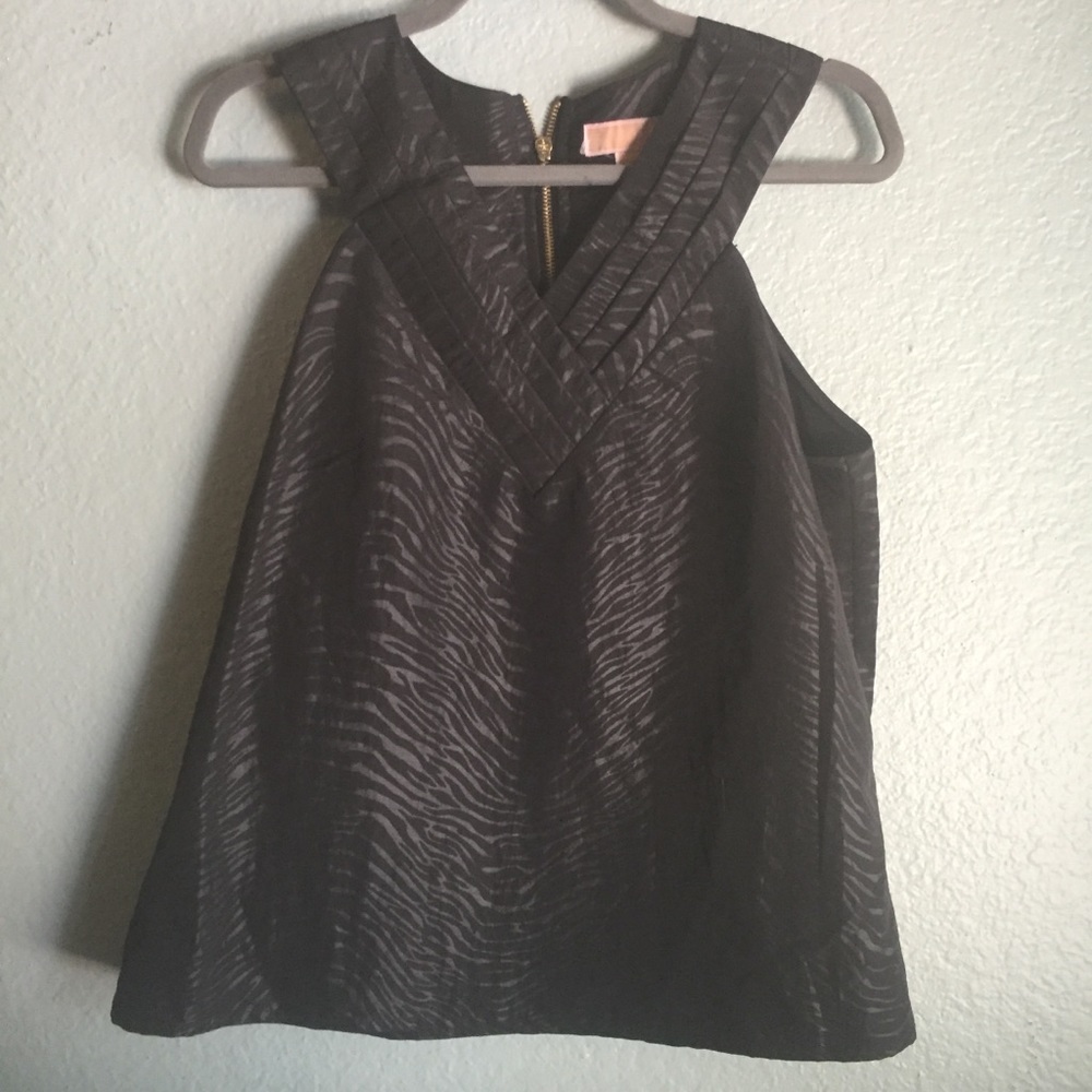 NWOT Michael Kors Black Animal Print Top NWOT