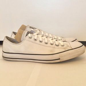 Men’s White Leather Converse