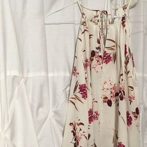 floral high neck tank