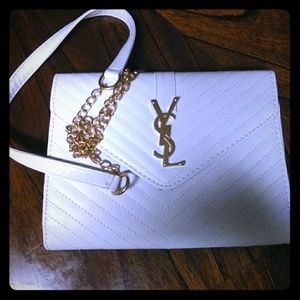 White Ysl Clutch