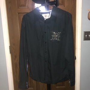 Ed Hardy Sz. M bottom down black men shirt