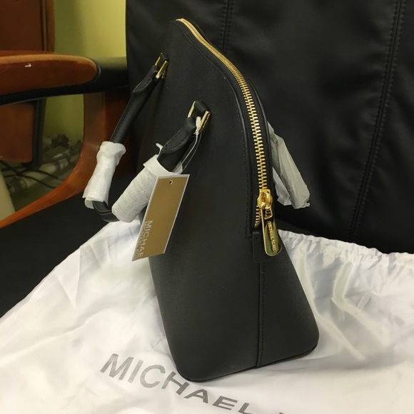 NWT Michael Kors Black Large Dome Satchel - Picture 4 of 7
