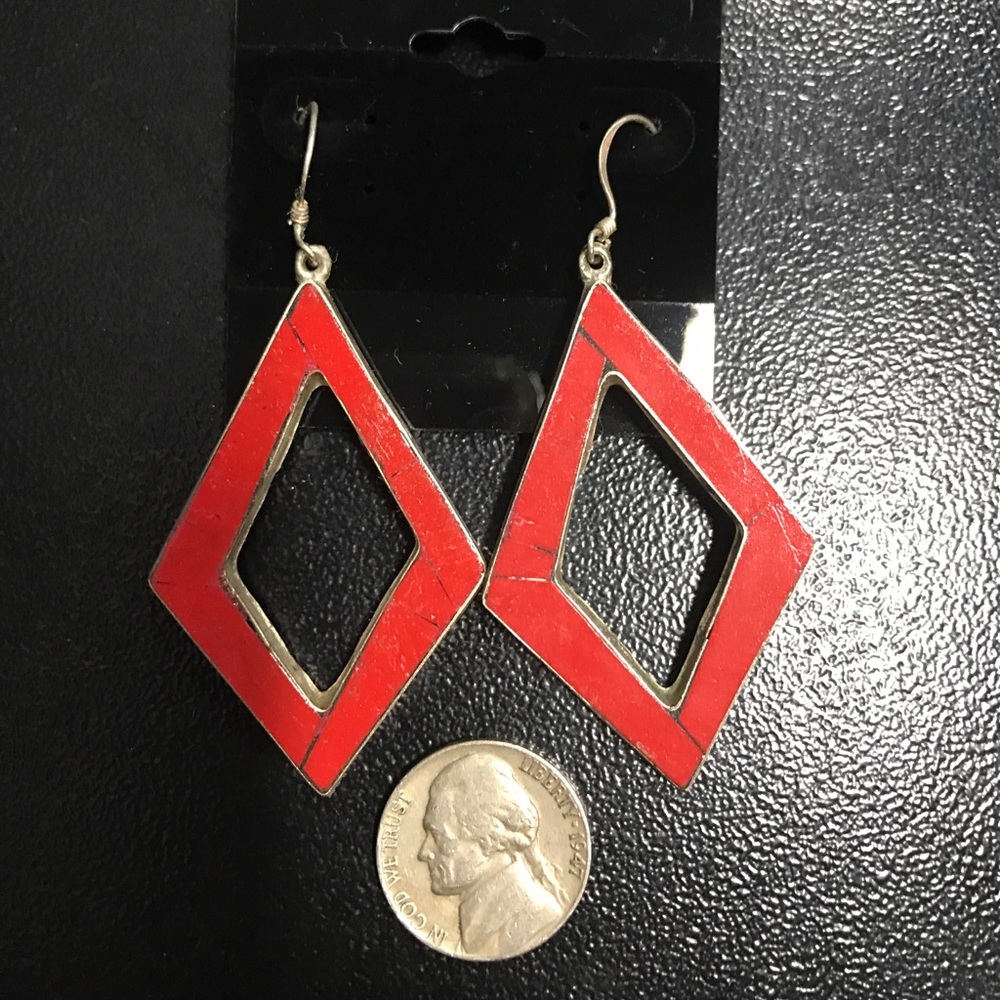 Red earrings