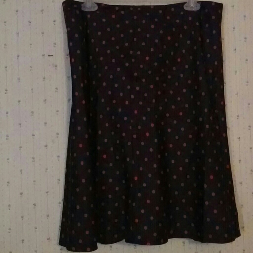 Brown with red polka dot skirt