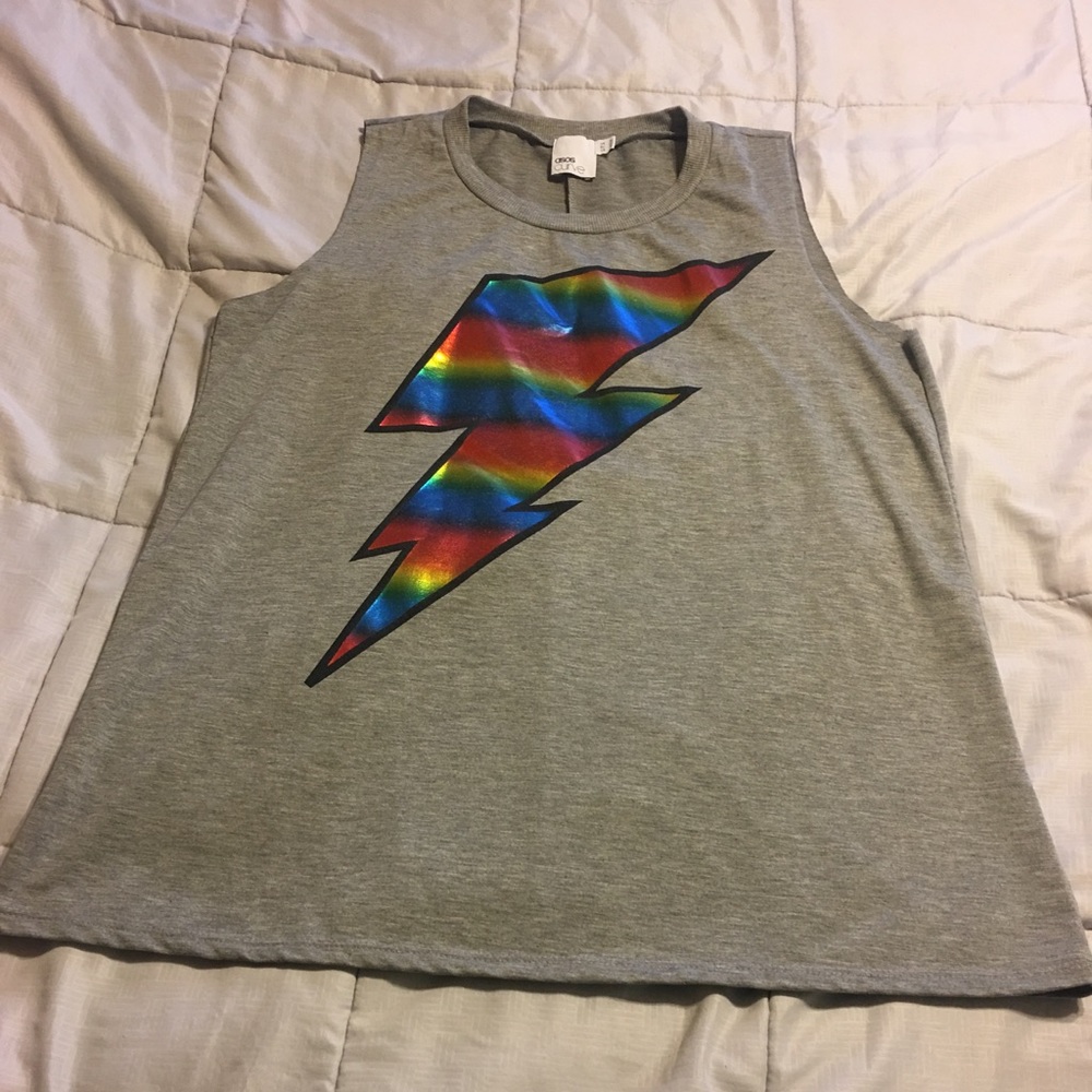 Asos brand Sleeveless grey tshirt